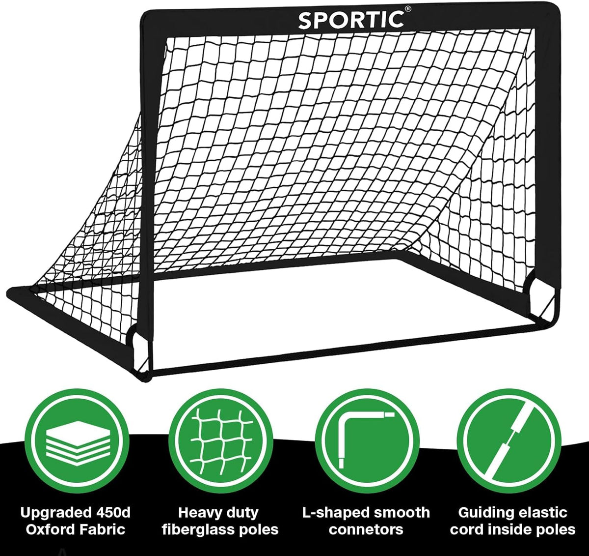 Pop Up Soccer Goal Net Set by [Brand Name] - 2 Pack 4' x 3' Portable Goals for Kids | Indoor & Outdoor Use