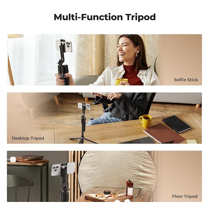 K&F CONCEPT 71“ Auto Face Tracking Tripod, 360° Rotation Selfie Stick