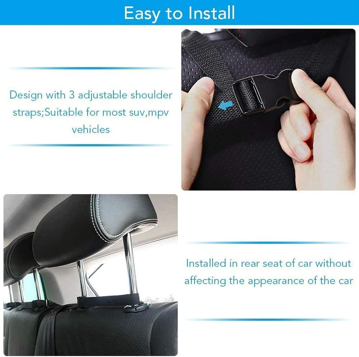AOPHY Car Trunk Organizer, Large Capacity Car Organizers and Storage with 8 Pockets, Waterproof Backseat Hanging Organizer for SUV, Truck, MPV, Interior Accessories for Men and Women