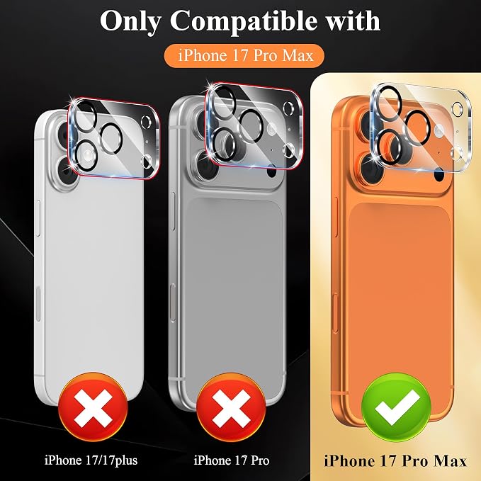 4 Pack Camera Lens Screen Protector Compatible