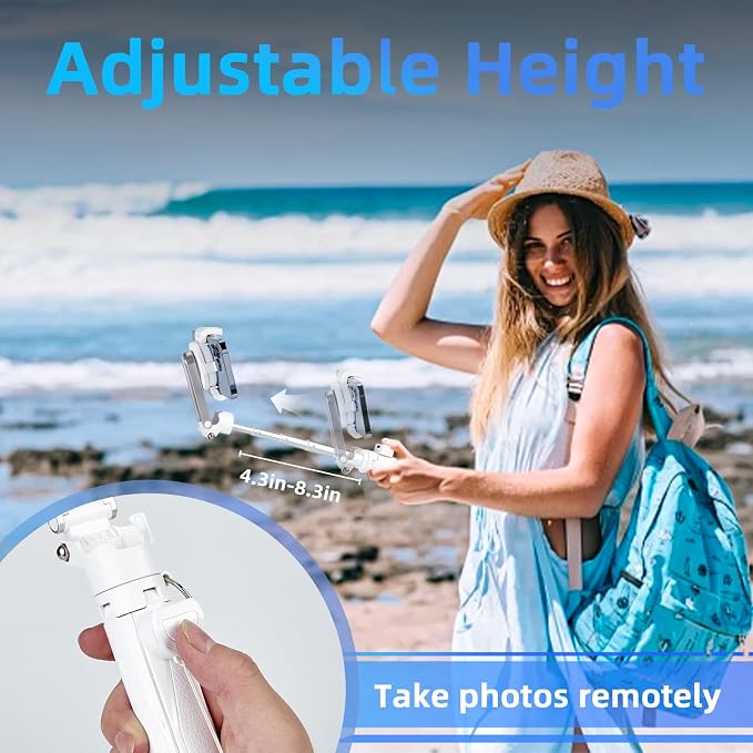 MQOUNY for Magsafe Tripod Stand for iPhone, Portable Pocket Size Selfie Stick