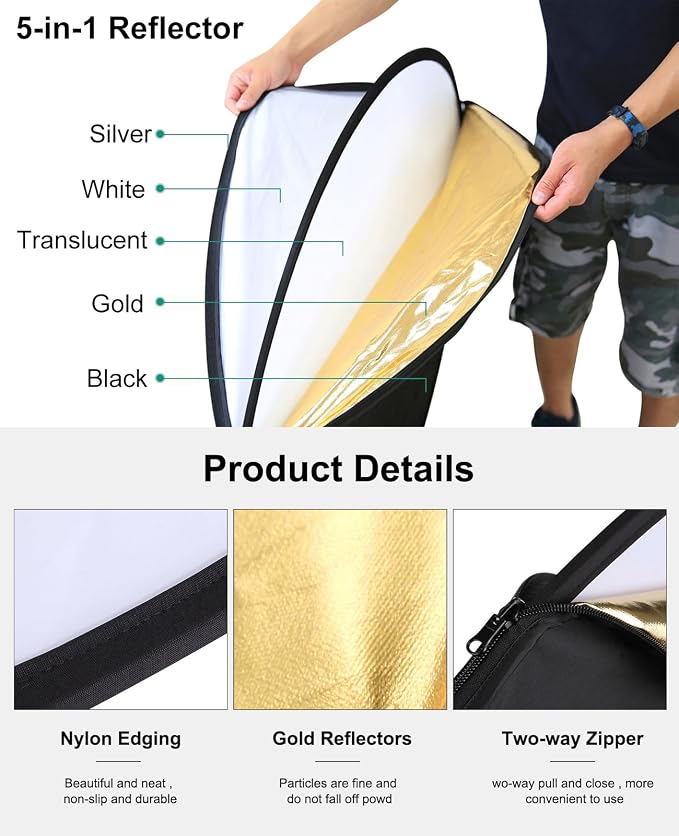 PULUZ 5-in-1 Collapsible Reflector
