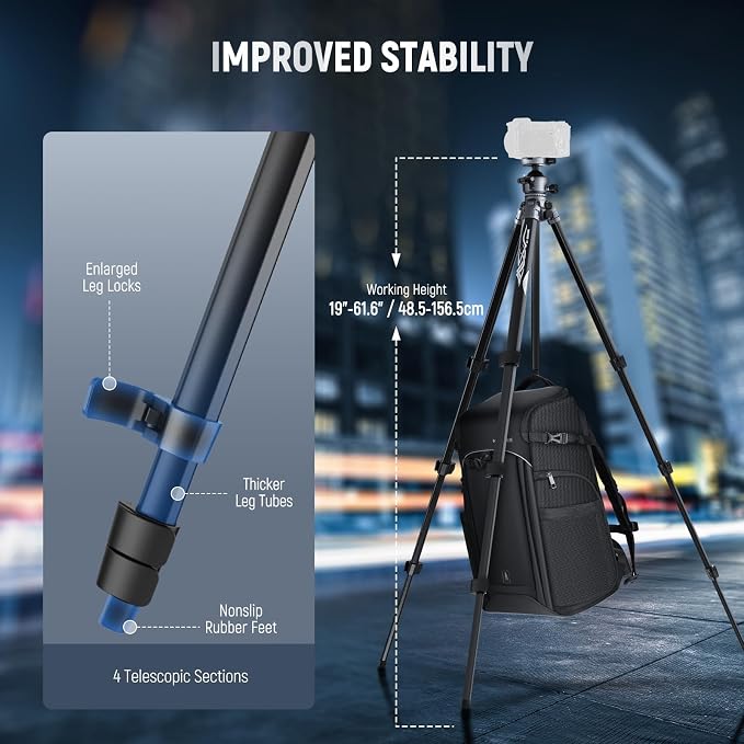 NEEWER LITETRIP LT07 61" Aluminum Travel Tripod