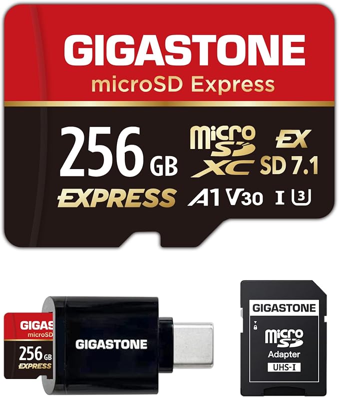 【Designed for Switch 2】GIGASTONE 256GB microSD Express R/W 880/650MB/s SDXC