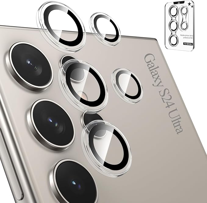 Tensea (3+2PCS for Samsung Galaxy S24 Ultra 5G Camera Lens Protector, 9H