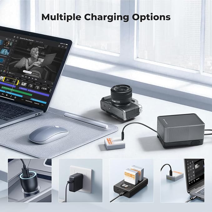 K&F CONCEPT 2-Pack NP-W126 Battery, USB C NP-W126S XT30III Battery Compatible