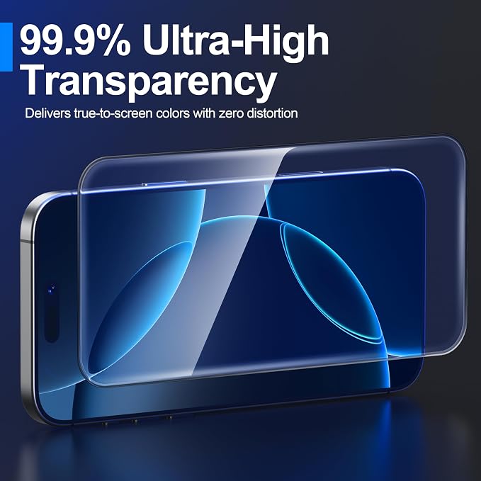 Ailun 3 Pack Screen Protector for iPhone 16 Pro + 3 Pack Camera Lens Protector