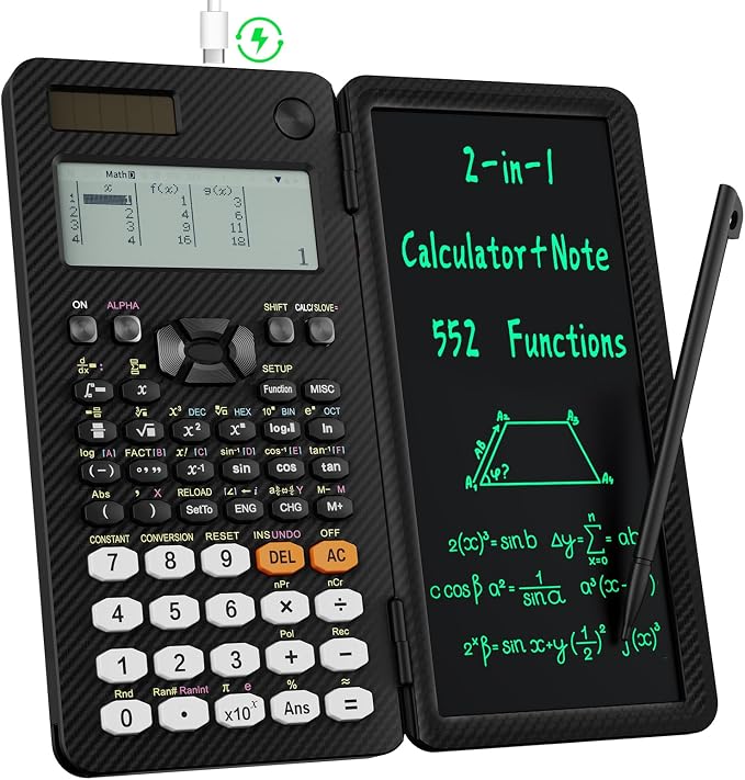 991EX 552 Functions Desktop ROATEE Scientific Calculator Rechargeable & Solar