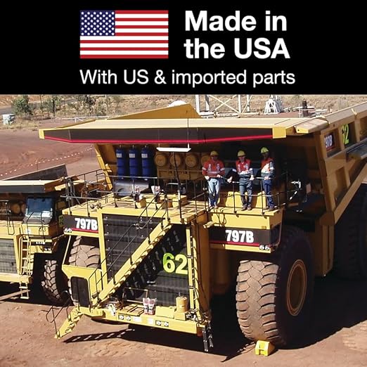 Checkers Heavy Duty Wheel Chocks for 95"-142" Tires, One Large Tire Chock for Haul Trucks, Loaders, and Cranes, 427 Ton Capacity, Lightweight HDPE, Made in the USA, Yellow, MC3012