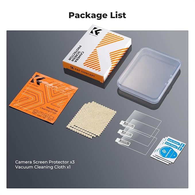 K&F CONCEPT 3 Pack Camera Screen Protector Compatible