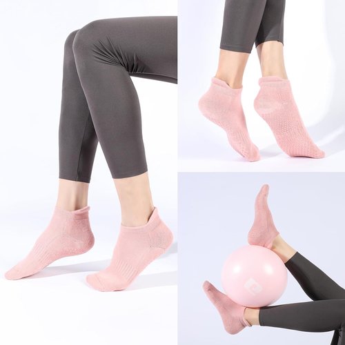 Loudashuaiqi Grip Pilates Socks - Non-Slip Athletic Yoga Socks for Women | Perfect for Barre & Hospital Workouts