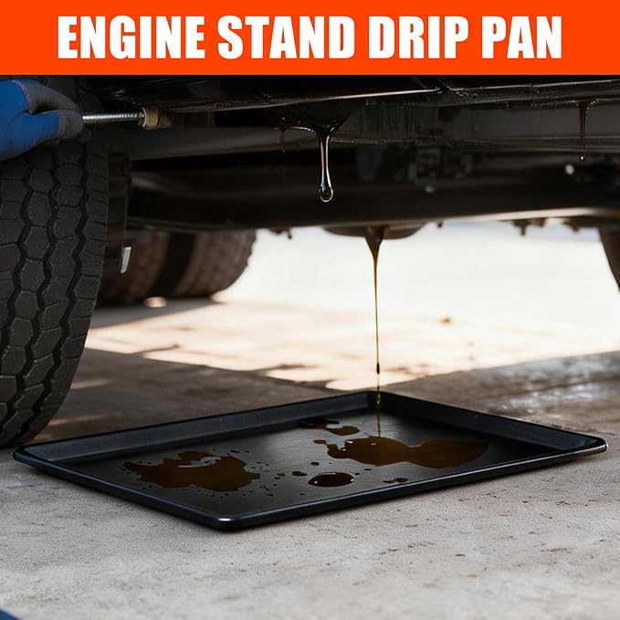 3-Pack Oil Drip Pan for Under Car(35.4 x 24 x 1.6 Inch) Flexible Oil Trays with Felt Mat, Large Leak-Proof Drip Pan for Car Oil Changes, Engine Maintenance, Pet Cleaning, and Home Appliance Repair