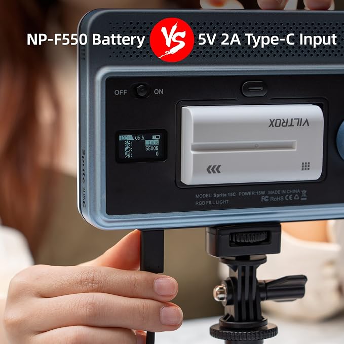 VILTROX RGB Led Panel Light, Smartphone Control Full Color On Camera LED