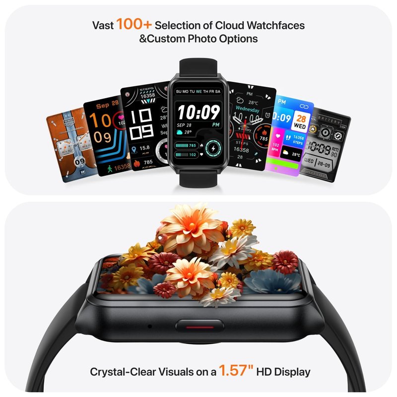 SGJIK Smart Watch Fitness Tracker with Make Call 24/7 Heart Rate Blood Pressure Sleep Monitor, 100+ Sports Modes, Calorie Step Counter for Walking, IP68 Waterproof, Smart Watches for Men Women