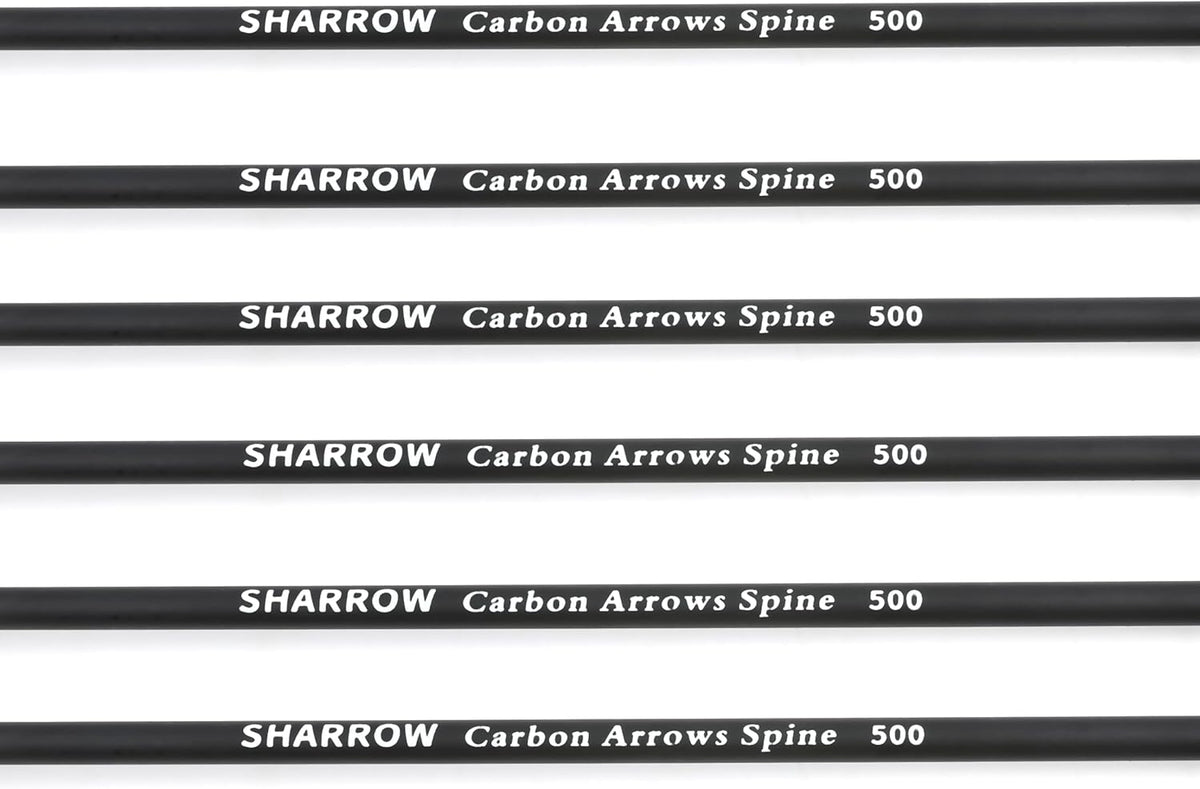 ZSHJGJR Carbon Archery Arrows - 30 Inch with 4” Turkey Feathers for Compound & Recurve Bows | 6/12 Pack