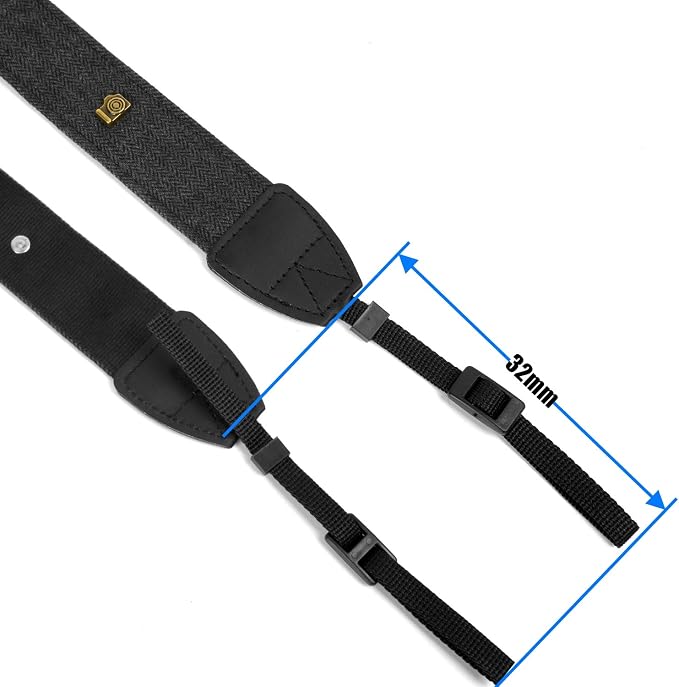 Camera Strap Canvas Black Shoulder Strap