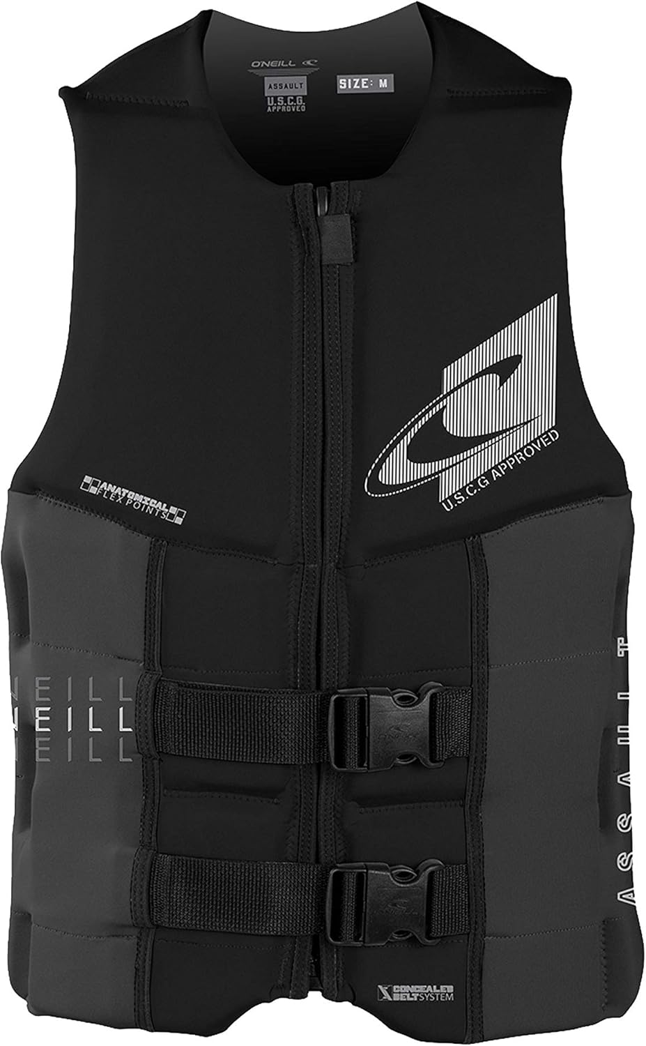 O'Neill Men's Assault USCG Life Vest - Durable, Comfortable Fit for Water Sports | Safety Orange