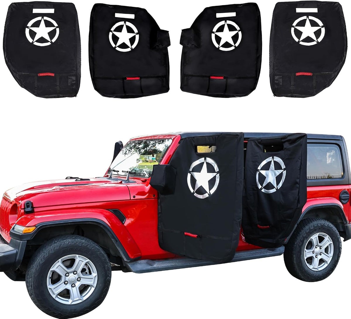 Door Storage Bags for 1976-2026 Jeep Wrangler JK JL 4XE Gladiator JT