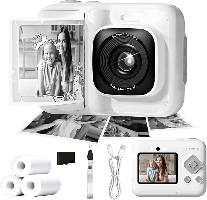 Kids Camera, 1080P Instant Digital Print Camera