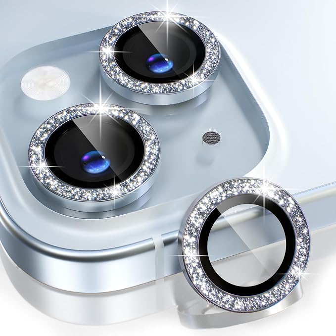 Choiche Compatible for iPhone 15 /iPhone 15 Plus Camera Lens Protector Bling