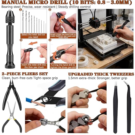 66Pcs 3D Printer Tools Kit
