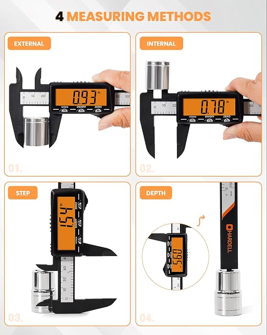 HARDELL Rechargeable Digital Caliper, Auto-Off Micrometer – Everyday Caliper