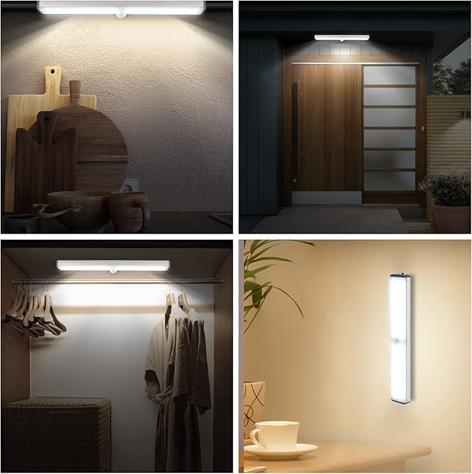 LED Closet Light Motion Activated,28LED Type-C Under Cabinet Lights, Homelife Motion Sensor LED Lights, Stick-on Anywhere Battery Operated Motion Sensor Night Light for Closet Hallway Stairway Lamp