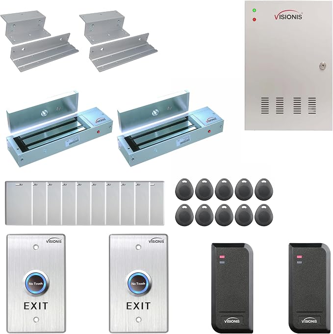 Two Doors Access Control for Inswing Electric 1200lbs Mag Lock Time Attendance