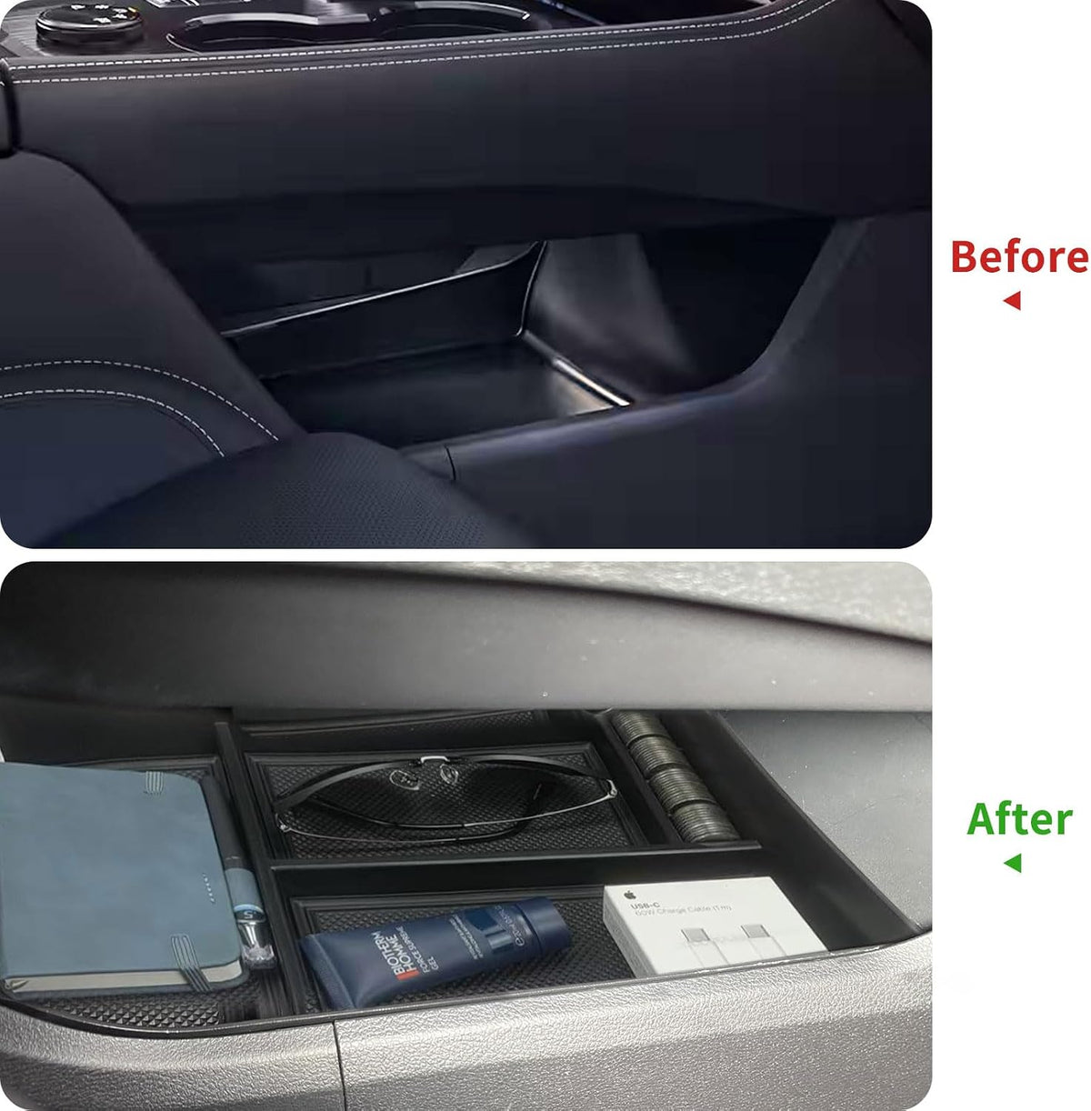 Zxiaochun 2PCS Center Console Organizer for 2021-2026 Rogue S/SV/Rock Creek