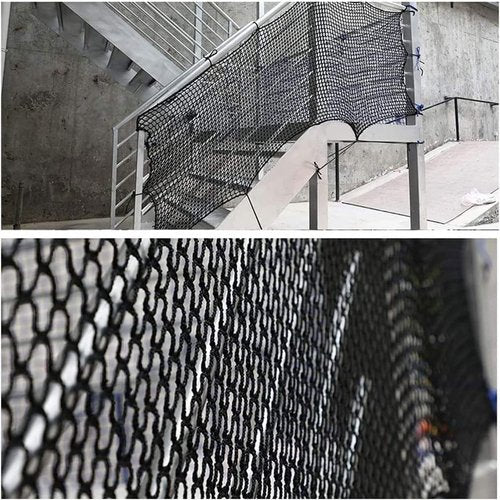 KACQIHTU Safety Net - Knotless Polyester Baseball & Softball Backstop Net for Kids & Pets | Black