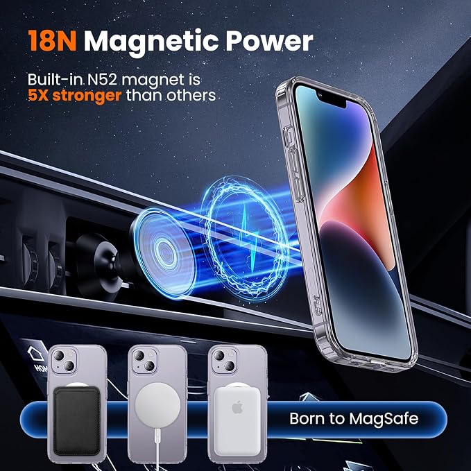 toushion 3 in 1 for iPhone 14 Case Clear