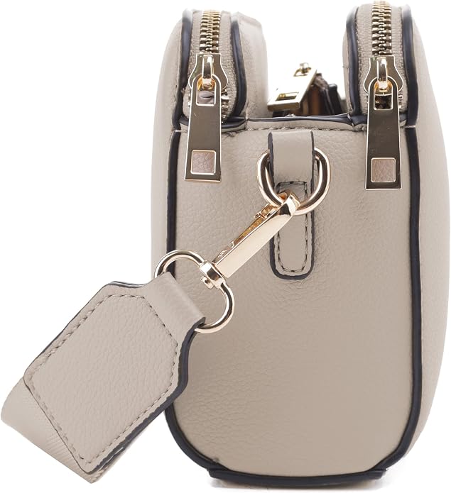 EVVE Crossbody Bags for Women Trendy Triple Zip Small Crossbody Camera Bag Purse