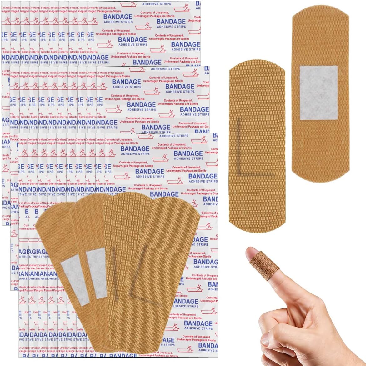 Regine Switzerland 150pcs Sterile Adhesive Bandages - Flexible & Breathable for First Aid Care