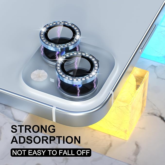 Choiche Compatible for iPhone 15 /iPhone 15 Plus Camera Lens Protector Bling