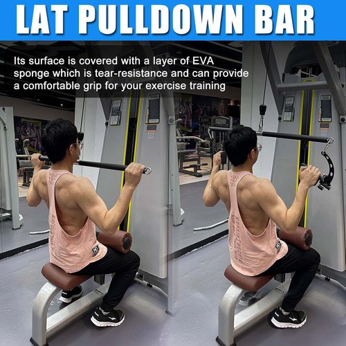 KORIKAHM LAT Pull Down Bar - Non-Detachable Cable Attachment for Weightlifting | Gym Resistance Band Bar