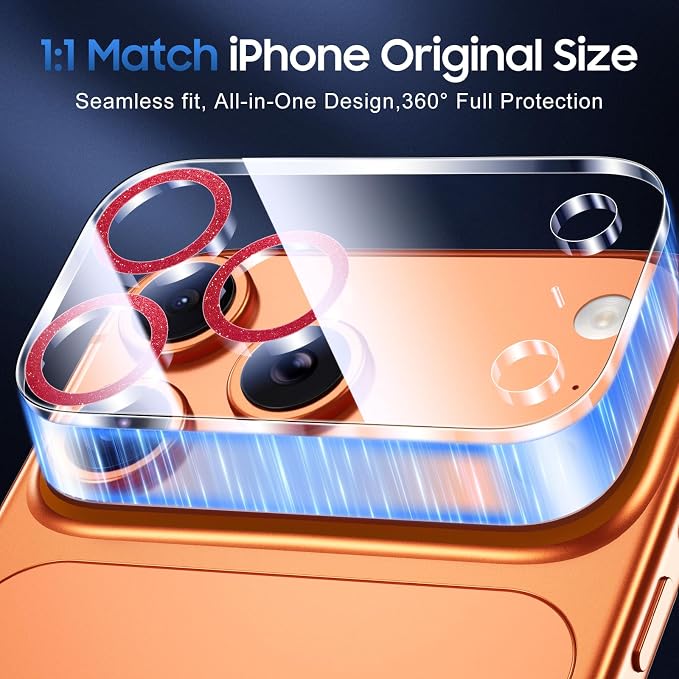 UniqueMe Compatible for 3 Pack iPhone 17 Pro Camera Lens Protector