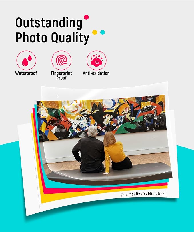 Liene M100 4x6'' Photo Printer, Wi-Fi Picture Printer, 20 Sheets, Full-Color