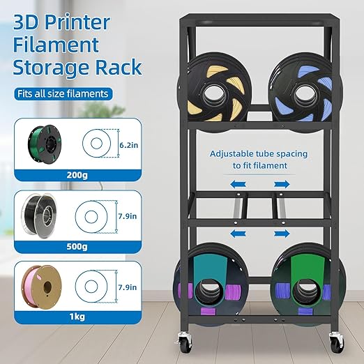 3D Printer Stand with Filament Storage Rack