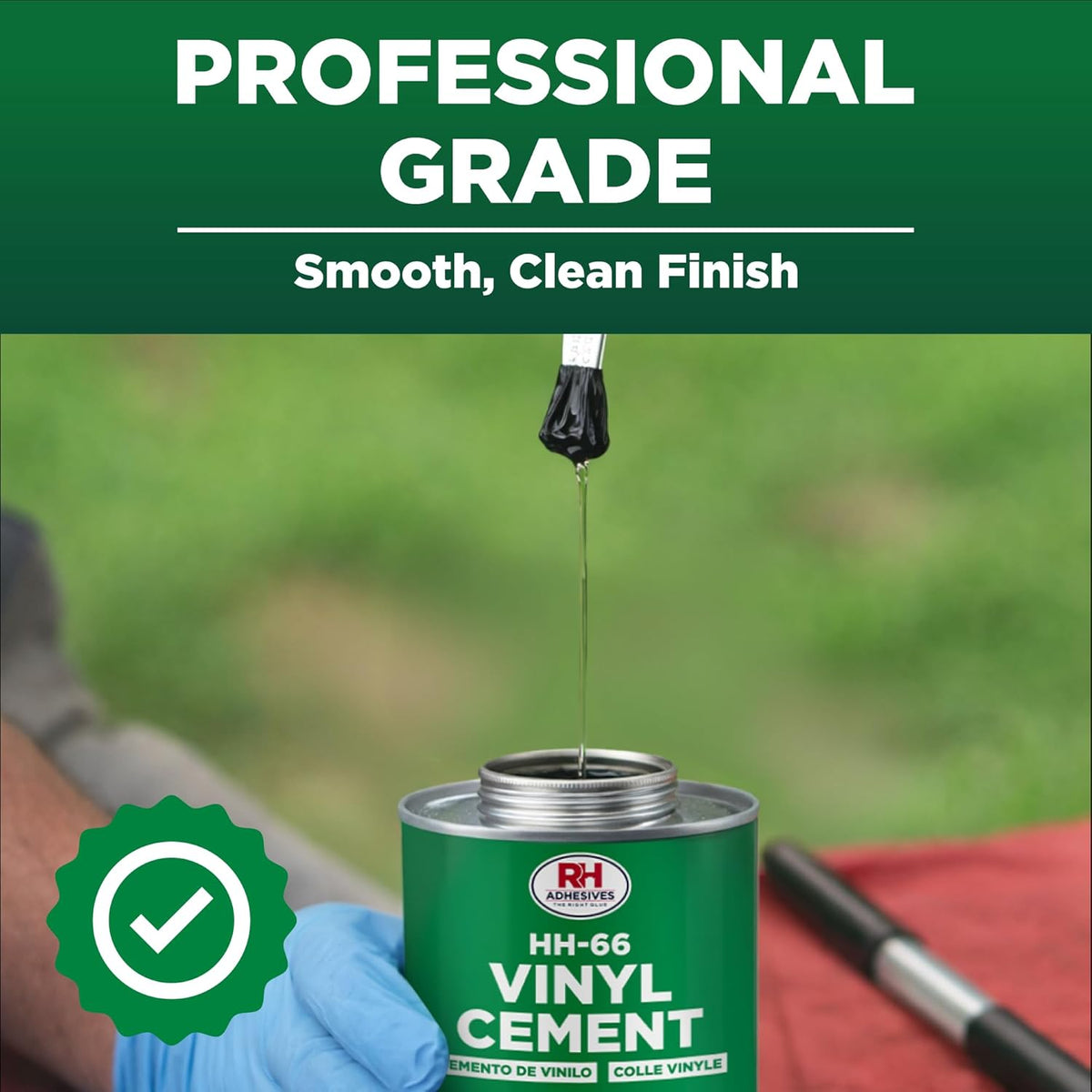 RH Adhesives HH-66 Vinyl Cement 16 oz - Waterproof Flexible Adhesive for PVC & Vinyl Repair