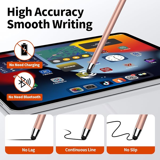 10 PCS Stylus, Stylus Pen for Touchscreen, Stylus 2-in-1 High Sensitivity &