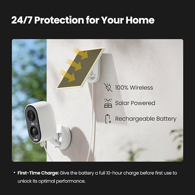 Kiwibit Solar Security Cameras Wireless Outdoor, 2K Magnetic Installation