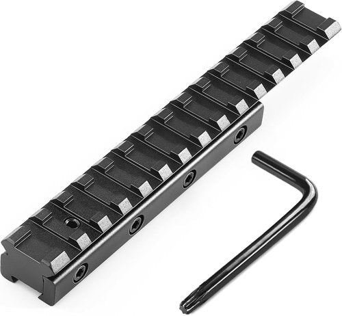 Bontok 11mm to 21mm Dovetail Picatinny Rail Scope Mount Converter - Low Profile with Locking Screws