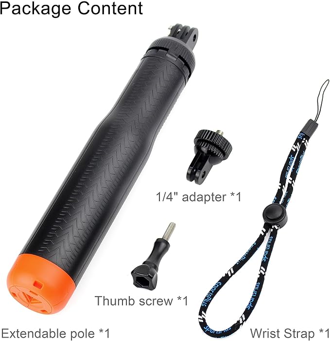 Floating Selfie Stick for GoPro Hero 13 12 11 10 9 8 Mini Max Fusion Session