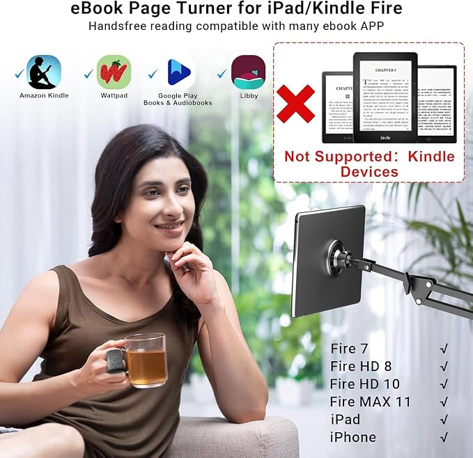 Locthal Scrolling Ring Remote for TikTok YouTube Instagram, Scroller Page