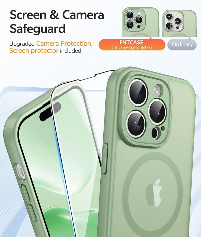FNTCASE for iPhone 14 Pro Case: Translucent Matte Cases