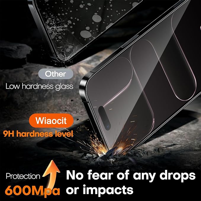 Wiaocit 3 Pack Tempered Glass Screen Protector