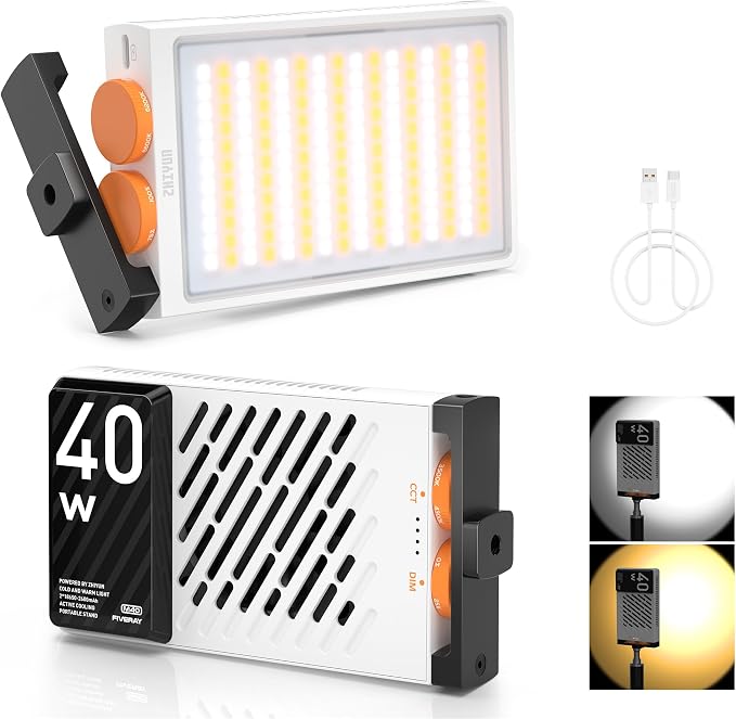 ZHIYUN FIVERAY M40 Video Light, 40W Portable Camera Light, 14000 Lux, CRI/TLCI