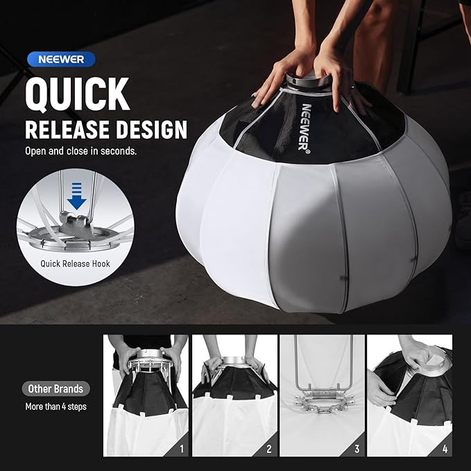 NEEWER 33.5"/85cm Lantern Softbox, Quick Release 360° Light Diffuser Bowens