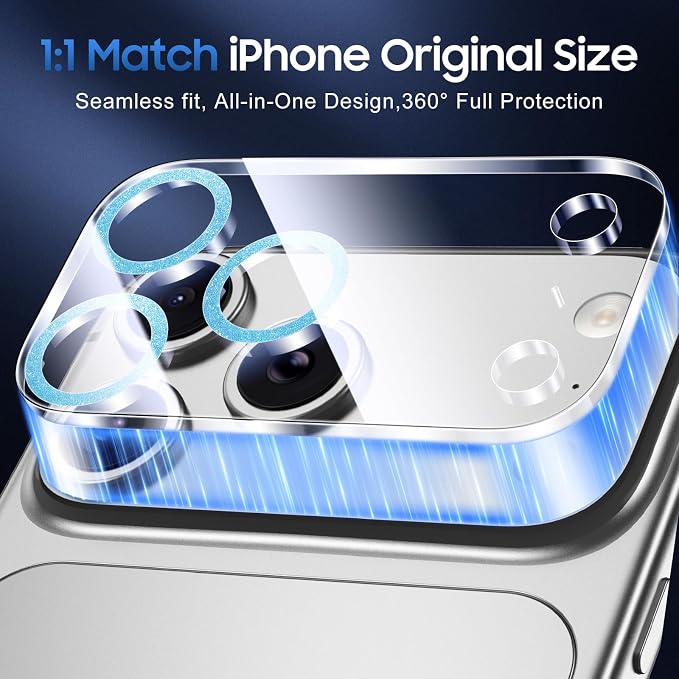 UniqueMe Compatible for 3 Pack iPhone 17 Pro Camera Lens Protector