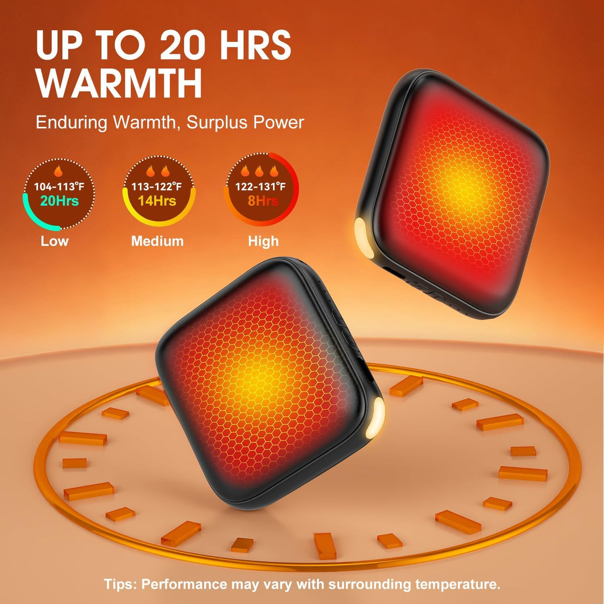 Skiennix Rechargeable Hand Warmers - 6000mAh Fast Heating, 3 Temperature Settings, Portable Pocket Heater | Perfect Christmas Gift for Men, Women, and Teens
